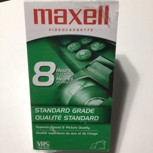 Maxell Blank VHS 2 Blank Tapes New T-160 8 Hrs